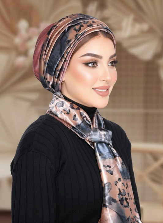 توربان مخمل قطعتين