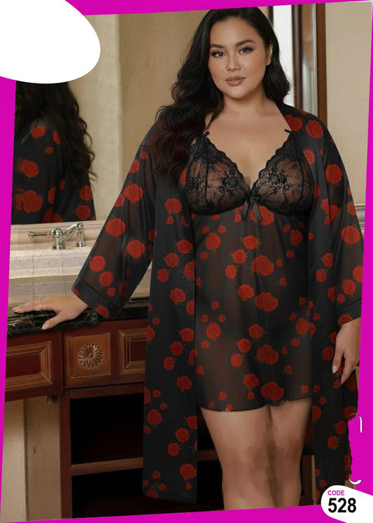 طقم روب و قميص نوم راقي