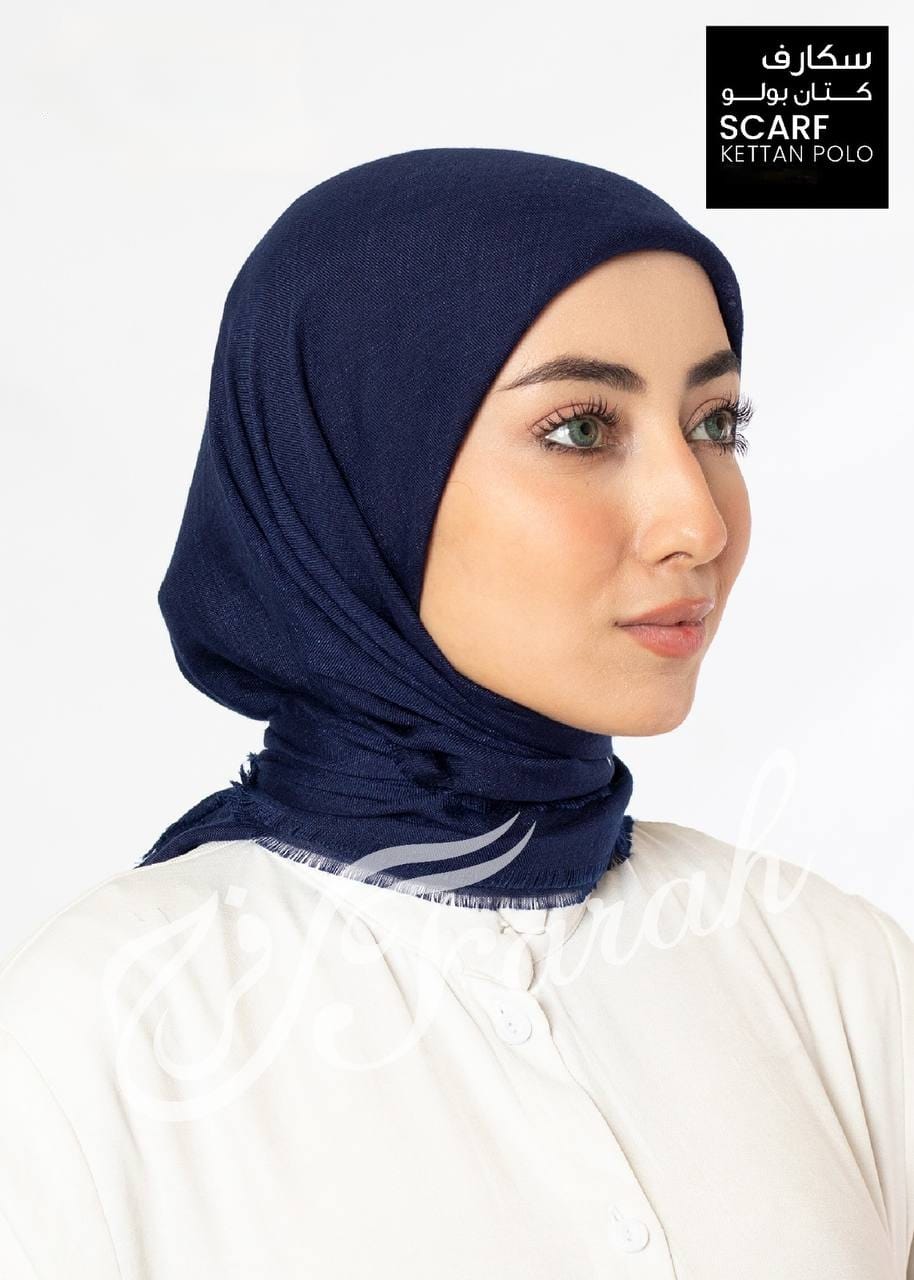 سكارف كتان مربع 100*100 سم