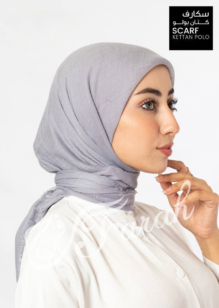 سكارف كتان مربع 100*100 سم
