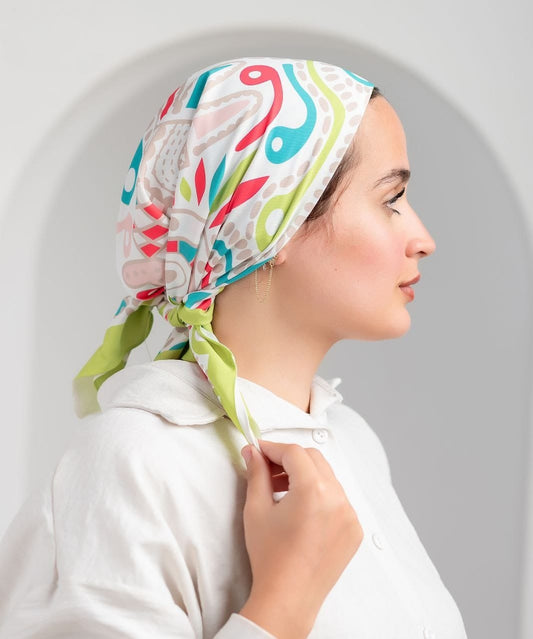 سكارف مربع داماس 75×75 سم